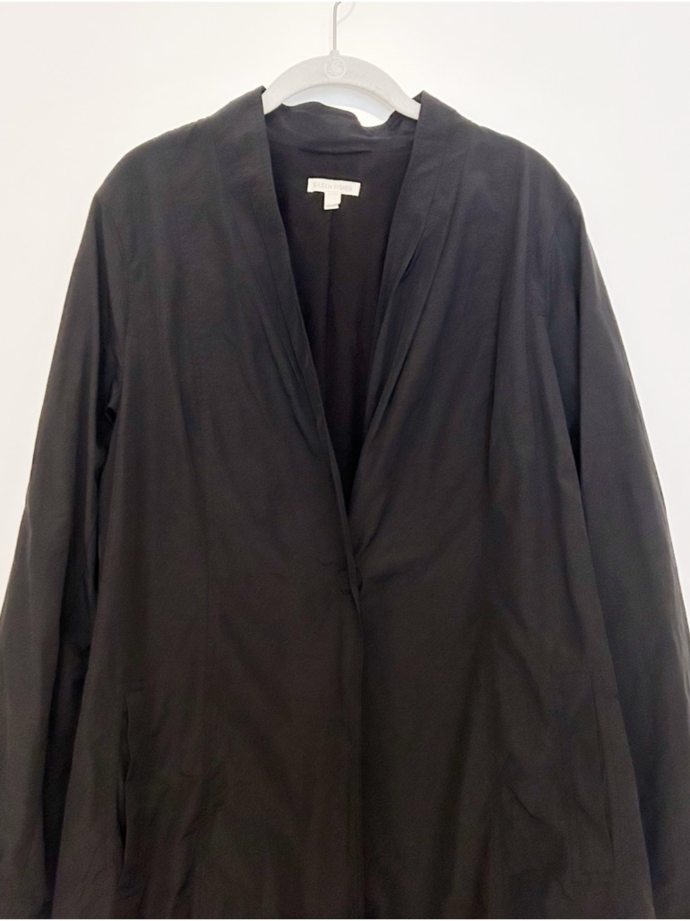 Eileen Fisher Organic Cotton & Nylon Midi Jacket - Picture 3 of 6